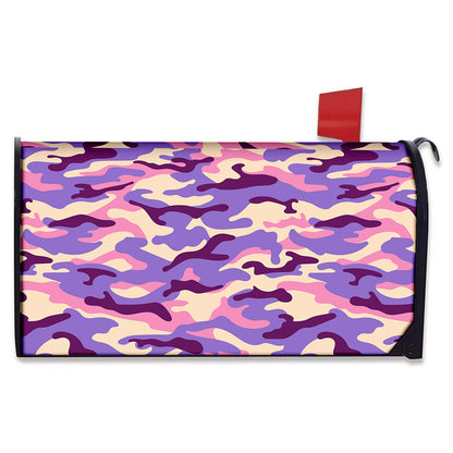 Pastel Purple Camouflage Print Mailbox Cover