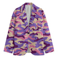 Pastel Purple Camouflage Print Men's Blazer