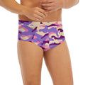 Pastel Purple Camouflage Print Men's Briefs