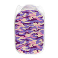 Pastel Purple Camouflage Print Mesh Laundry Hamper