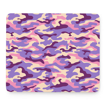 Pastel Purple Camouflage Print Mouse Pad