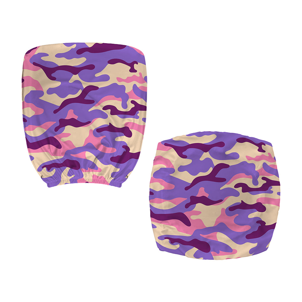 Pastel Purple Camouflage Print Office Chair Cover