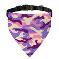 Pastel Purple Camouflage Print Over The Collar Dog Bandana