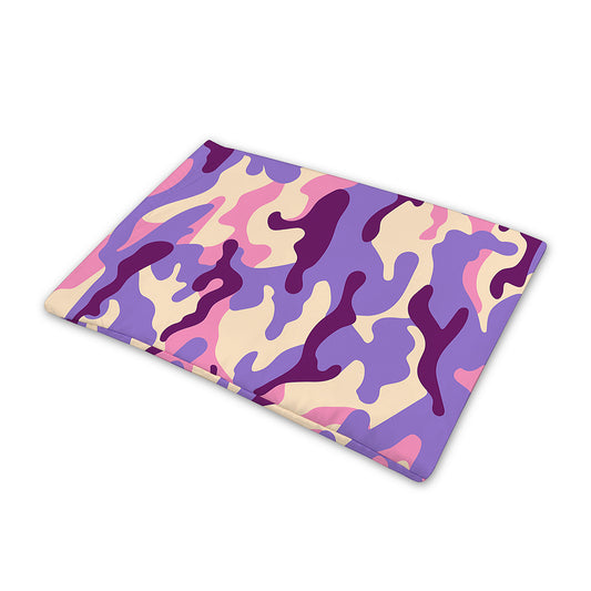 Pastel Purple Camouflage Print Pet Cooling Mat Cover
