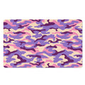 Pastel Purple Camouflage Print Polyester Doormat