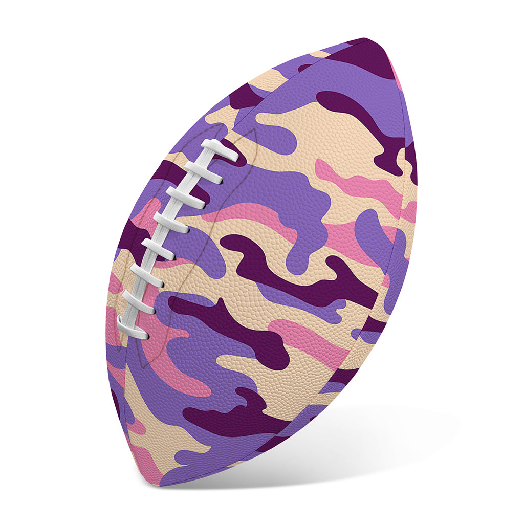 Pastel Purple Camouflage Print Rugby Ball