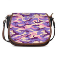 Pastel Purple Camouflage Print Saddle Bag