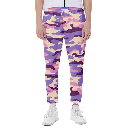 Pastel Purple Camouflage Print Scuba Joggers