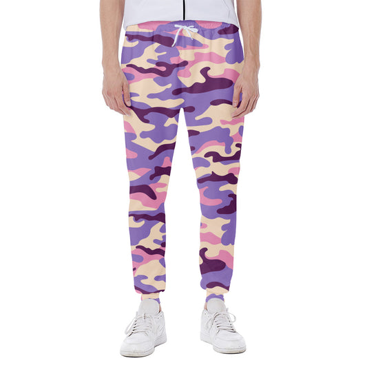 Pastel Purple Camouflage Print Scuba Joggers