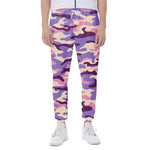 Pastel Purple Camouflage Print Scuba Joggers