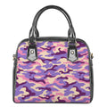 Pastel Purple Camouflage Print Shoulder Handbag
