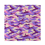 Pastel Purple Camouflage Print Silk Bandana