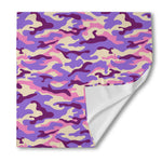 Pastel Purple Camouflage Print Silk Bandana