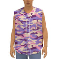 Pastel Purple Camouflage Print Sleeveless Baseball Jersey
