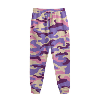Pastel Purple Camouflage Print Sweatpants
