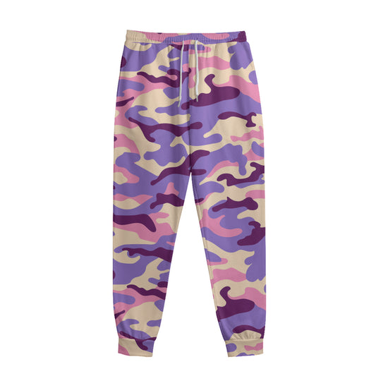Pastel Purple Camouflage Print Sweatpants