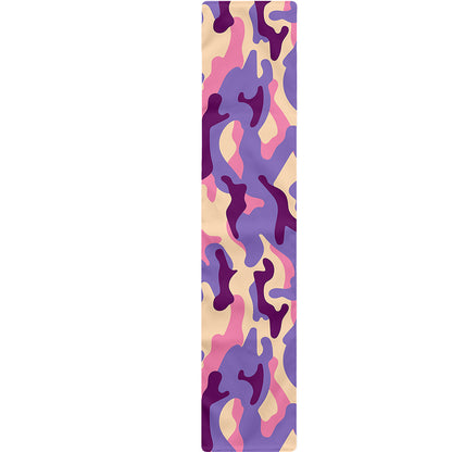 Pastel Purple Camouflage Print Table Runner