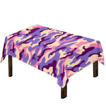 Pastel Purple Camouflage Print Tablecloth
