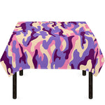 Pastel Purple Camouflage Print Tablecloth
