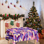 Pastel Purple Camouflage Print Tablecloth