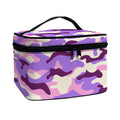 Pastel Purple Camouflage Print Travel Makeup Bag