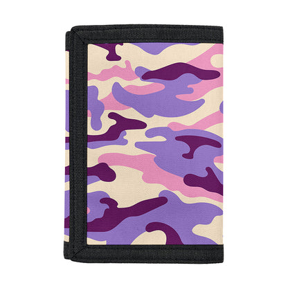Pastel Purple Camouflage Print Trifold Wallet