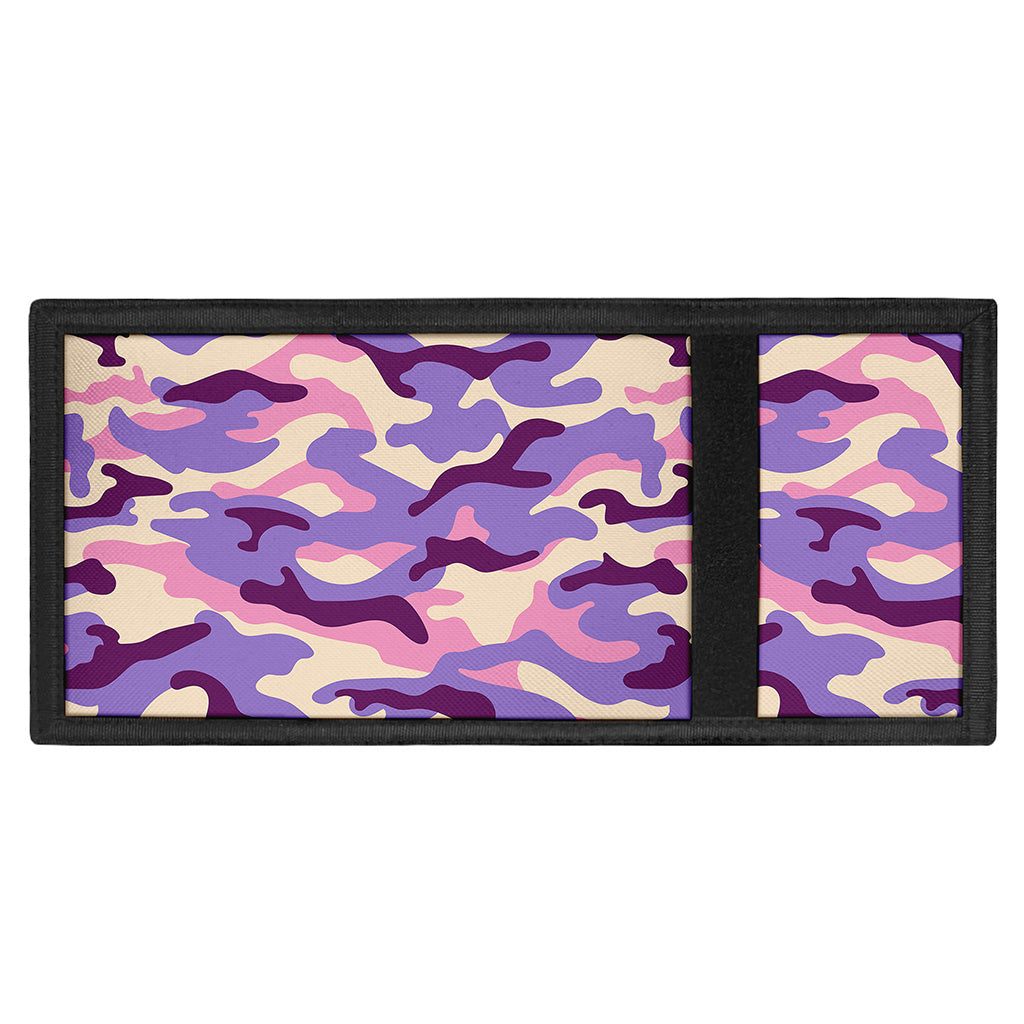 Pastel Purple Camouflage Print Trifold Wallet