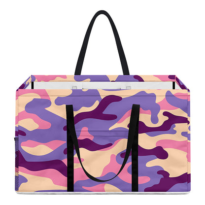 Pastel Purple Camouflage Print Utility Tote Bag