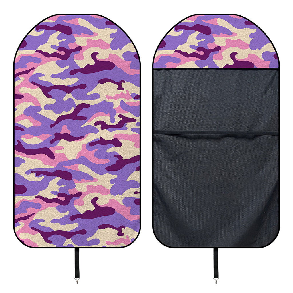 Pastel Purple Camouflage Print Waterproof Car Seat Cover