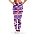 Pastel Purple Camouflage Print Women's Leggings