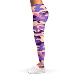 Pastel Purple Camouflage Print Women's Leggings