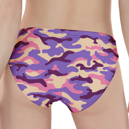Pastel Purple Camouflage Print Women's Panties