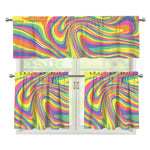 Pastel Rave Print 3 Piece Kitchen Curtains