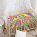 Pastel Rave Print Baby Crib Sheet