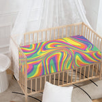 Pastel Rave Print Baby Crib Sheet