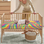 Pastel Rave Print Baby Crib Sheet