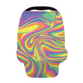 Pastel Rave Print Baby Seat Cover