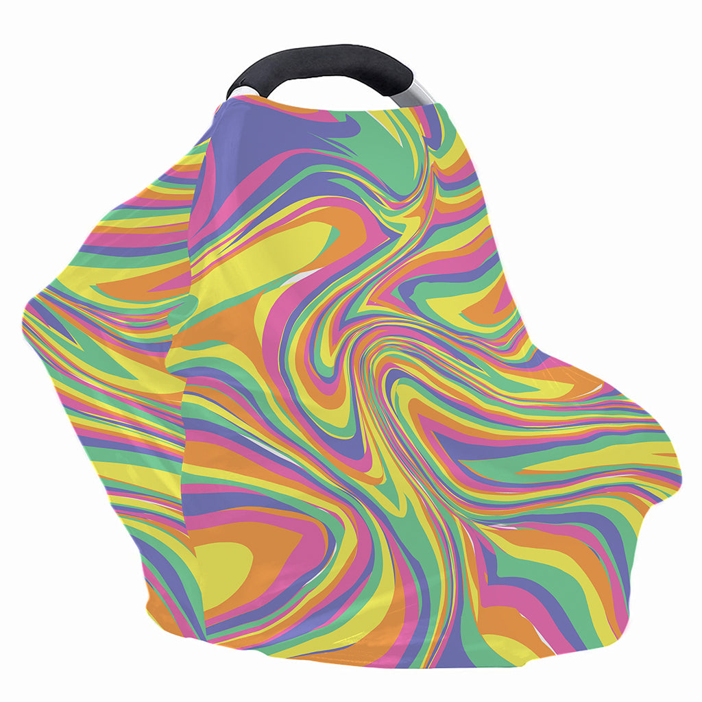 Pastel Rave Print Baby Seat Cover