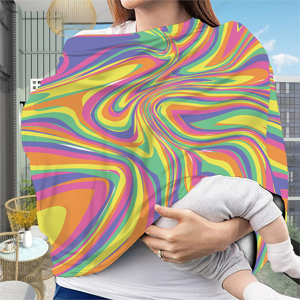 Pastel Rave Print Baby Seat Cover