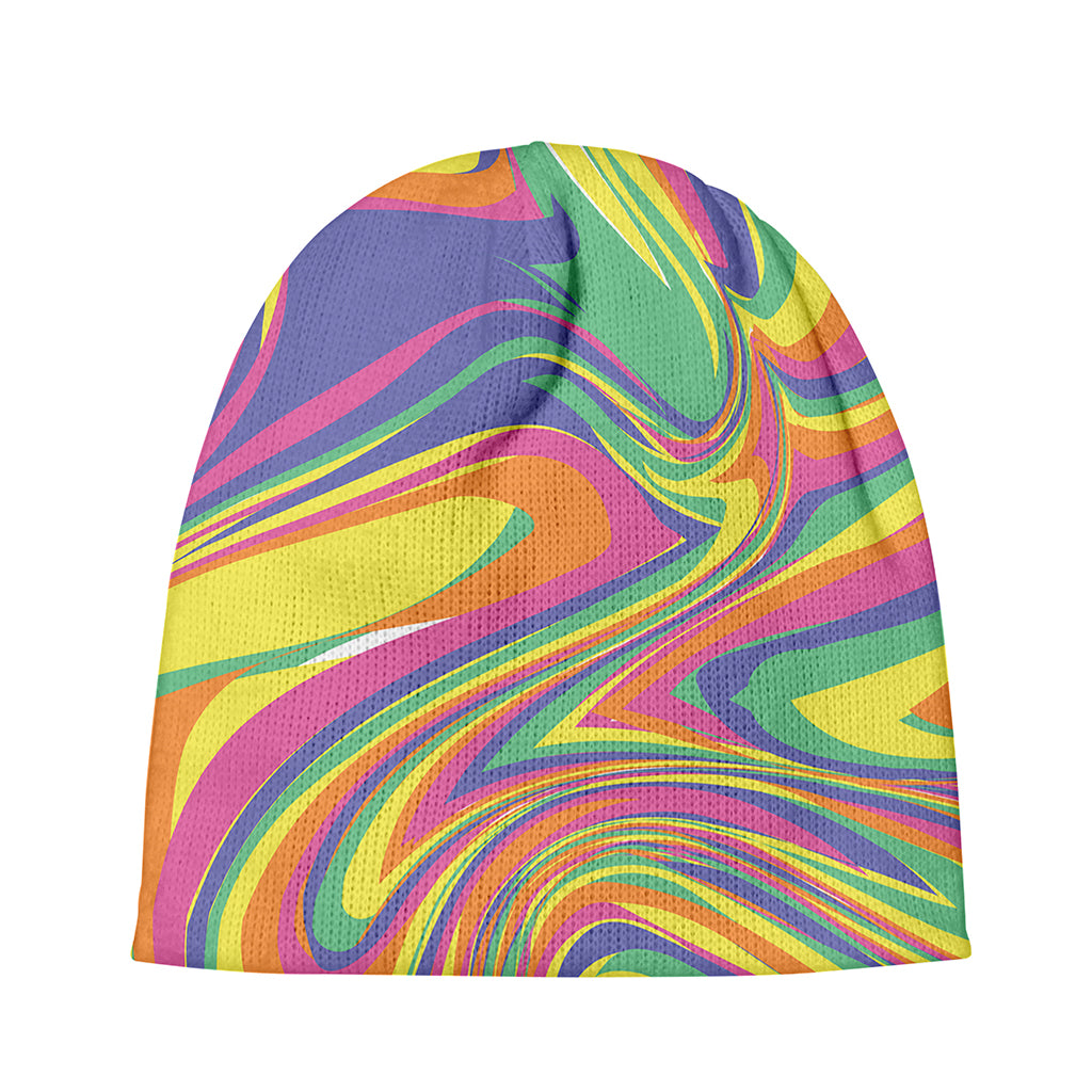 Pastel Rave Print Beanie