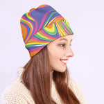 Pastel Rave Print Beanie