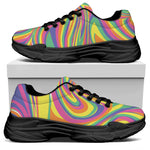 Pastel Rave Print Black Chunky Shoes