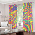 Pastel Rave Print Dimout Grommet Curtains