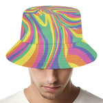 Pastel Rave Print Bucket Hat