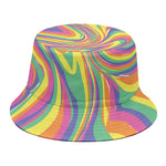 Pastel Rave Print Bucket Hat
