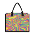 Pastel Rave Print Canvas Tote Bag
