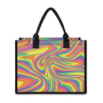 Pastel Rave Print Canvas Tote Bag