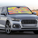 Pastel Rave Print Car Windshield Sun Shade