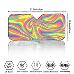 Pastel Rave Print Car Windshield Sun Shade