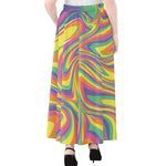 Pastel Rave Print Chiffon Maxi Skirt